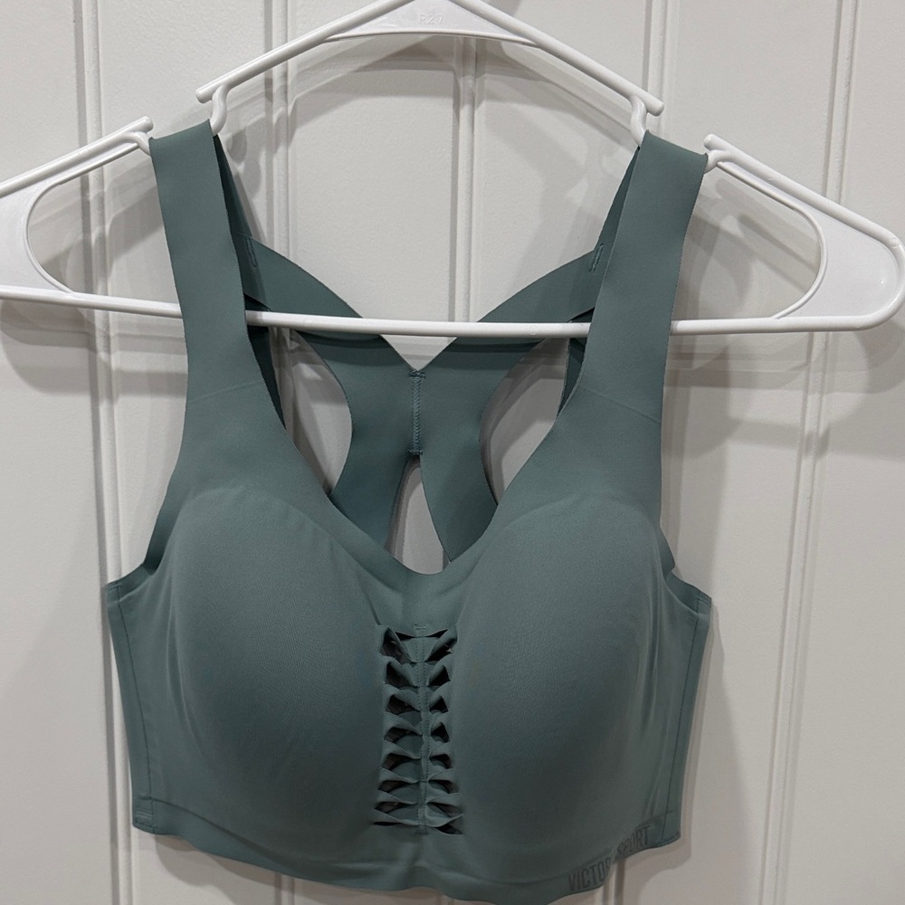 EUC Victoria's Secret Teal Strappy Sports Bra - Picture 2 of 6